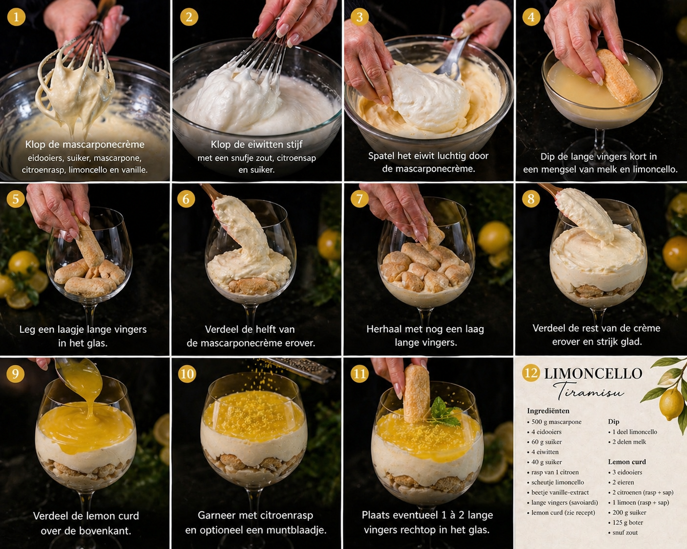 Limoncello tiramisu in glas
