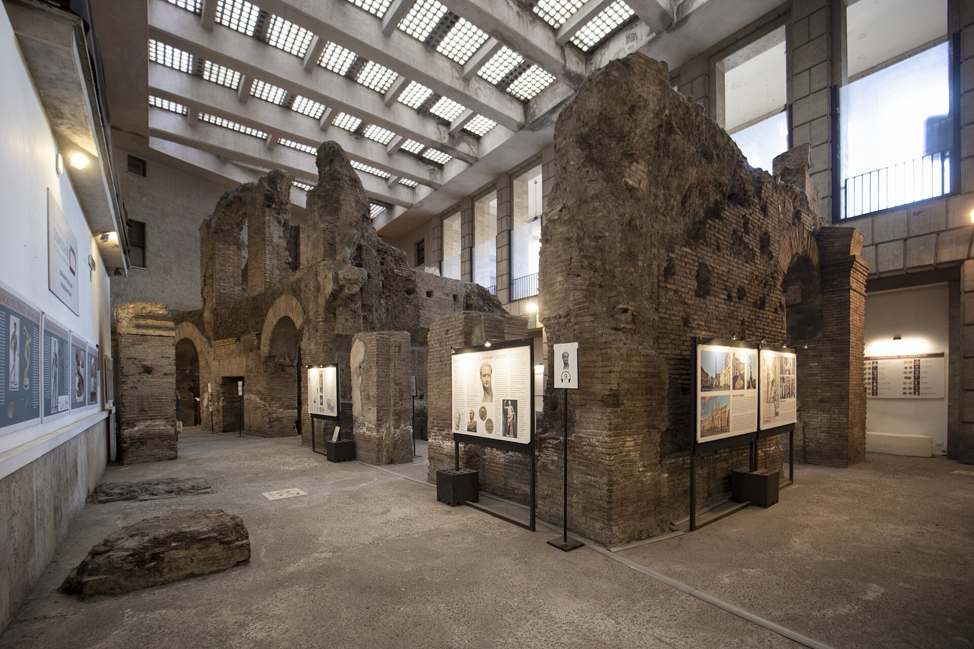Archaeological remains of the Stadium of Domitian beneath Piazza Navona in Rome